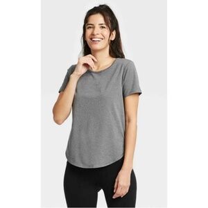 All In Motion Women's Short Sleeve Essential Tee Gray Size XXL